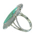 Southwest Turquoise Inlay Sterling Silver Ring Size 7-3/4 RX87089